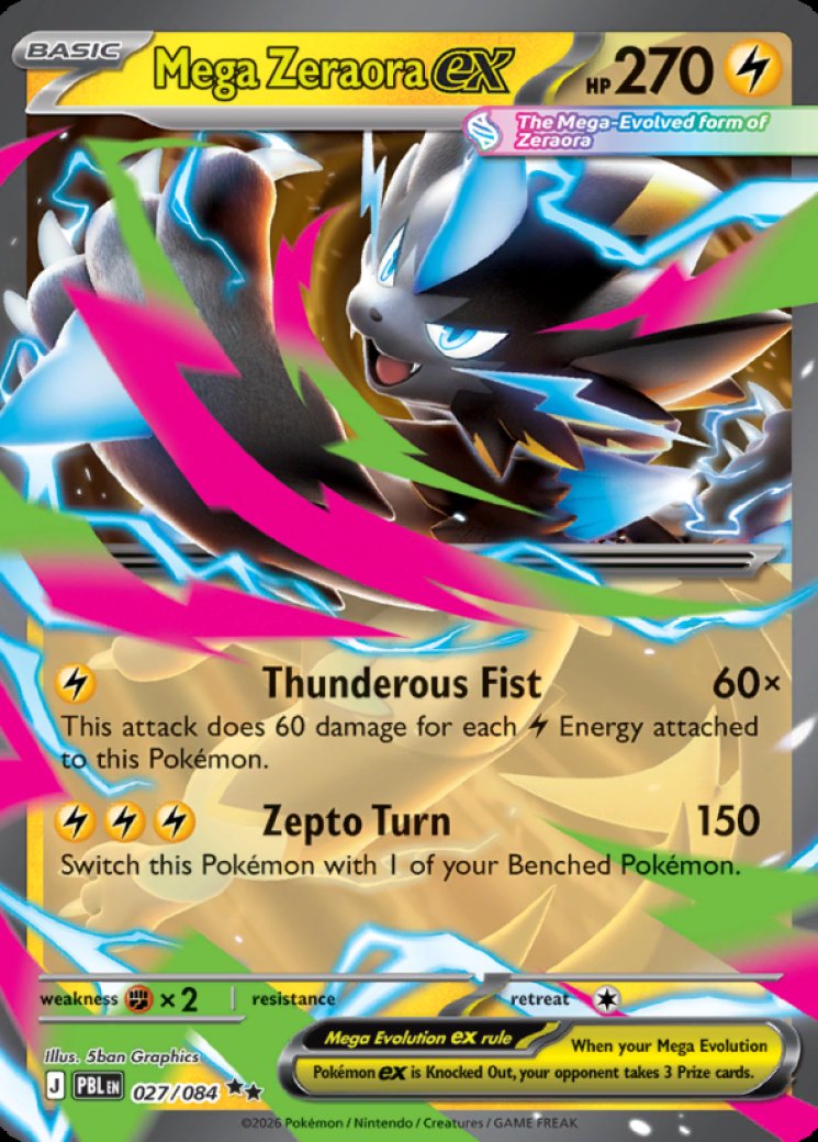 Mega Zeraora ex M5 026/081 Pokémon TCG Japonês NM